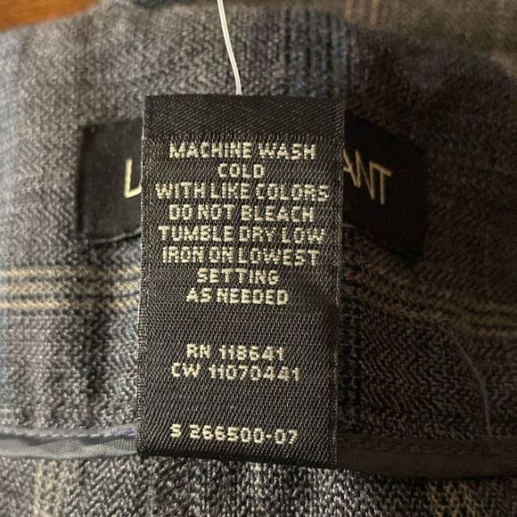 Lane Bryant Wm’s Sz 22 Gray Plaid Houndstooth Curvy Wide Leg Bermuda Capri Pants - Picture 4 of 4